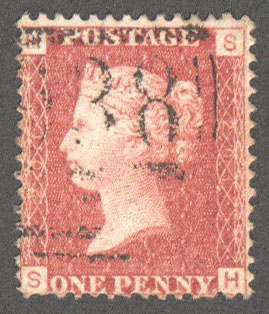 Great Britain Scott 33 Used Plate 201 - SH - Click Image to Close